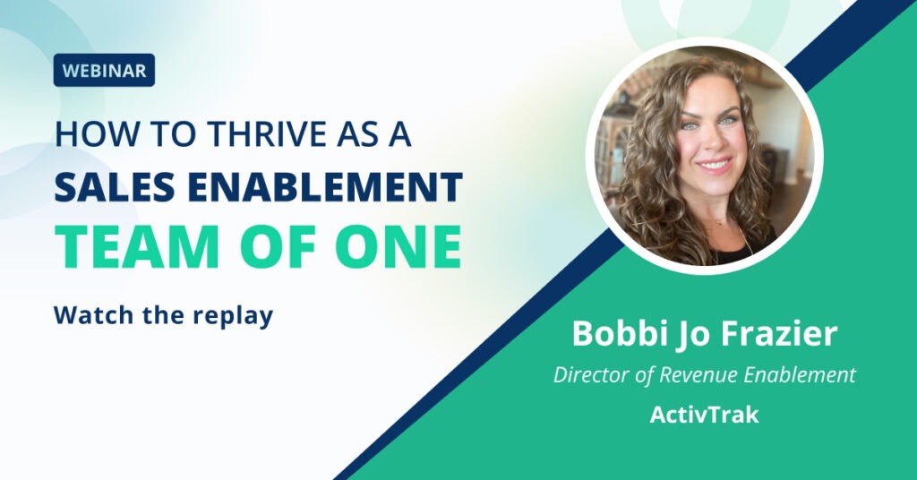 Enablement Team of One - webinar replay