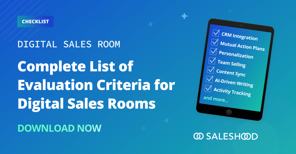 Complete List of Evaluation Criteria for Digital Sales Rooms and Buyer Engagement