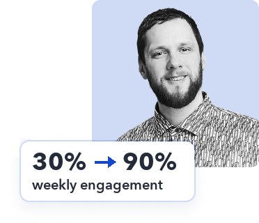 Patrick Pyett of Tufin: weekly engagement went from 30% to 90%